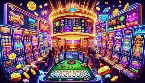 Animasi virtual sports seperti balap kuda dan pertandingan bola mini dalam permainan simulasi